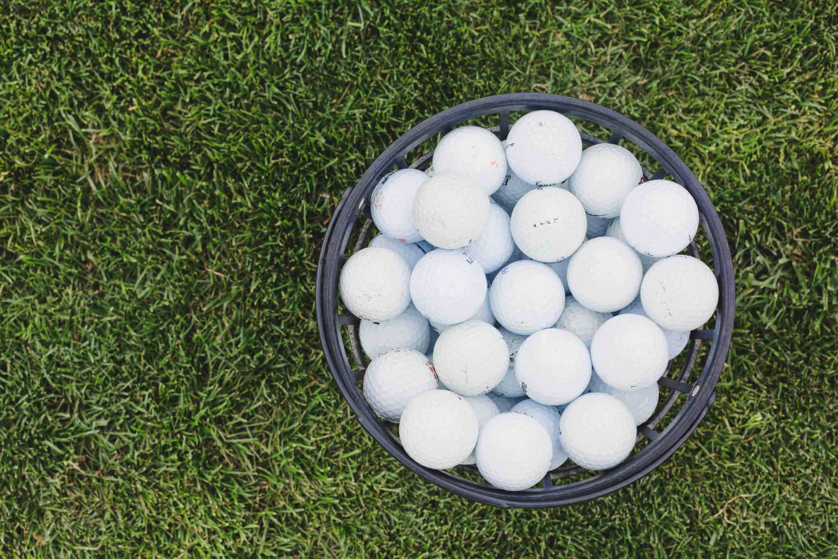 Bucket of Used Golf Balls