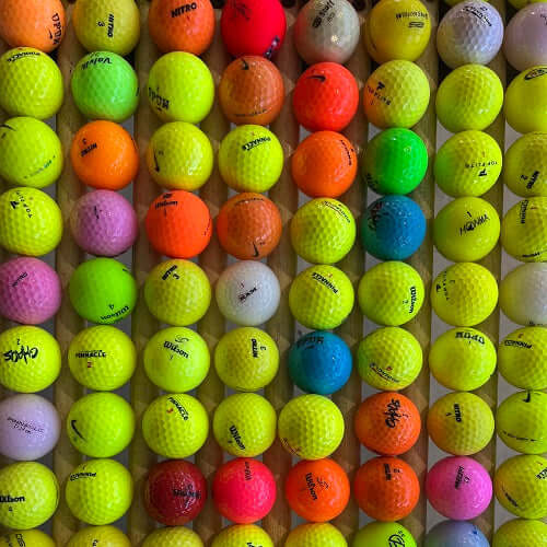 Recycled High Visibility Optic/Color Mix golf balls