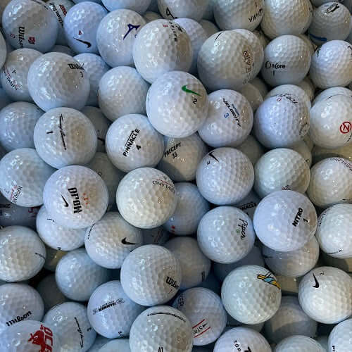 Recycled Brand Variety White golf balls