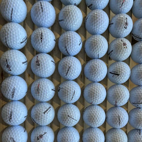 Recycled Bridgestone Model Mix White golf balls