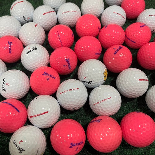 Recycled Srixon Lady's Mix White/Pink golf balls