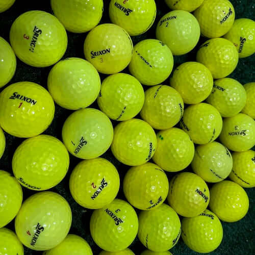 Recycled Srixon Model Mix Yellow golf balls