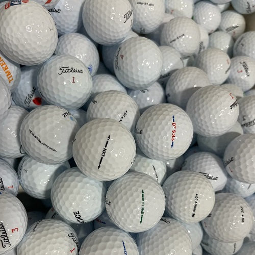 Recycled Titleist Model Mix White golf balls